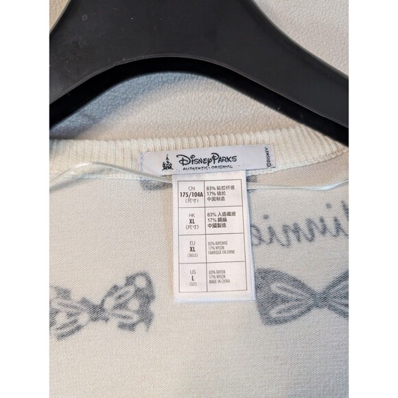 Disney Parks Womens Large Minnie Mouse Bows Button Cardigan Sweater Shirt Mickey - Picture 3 of 7